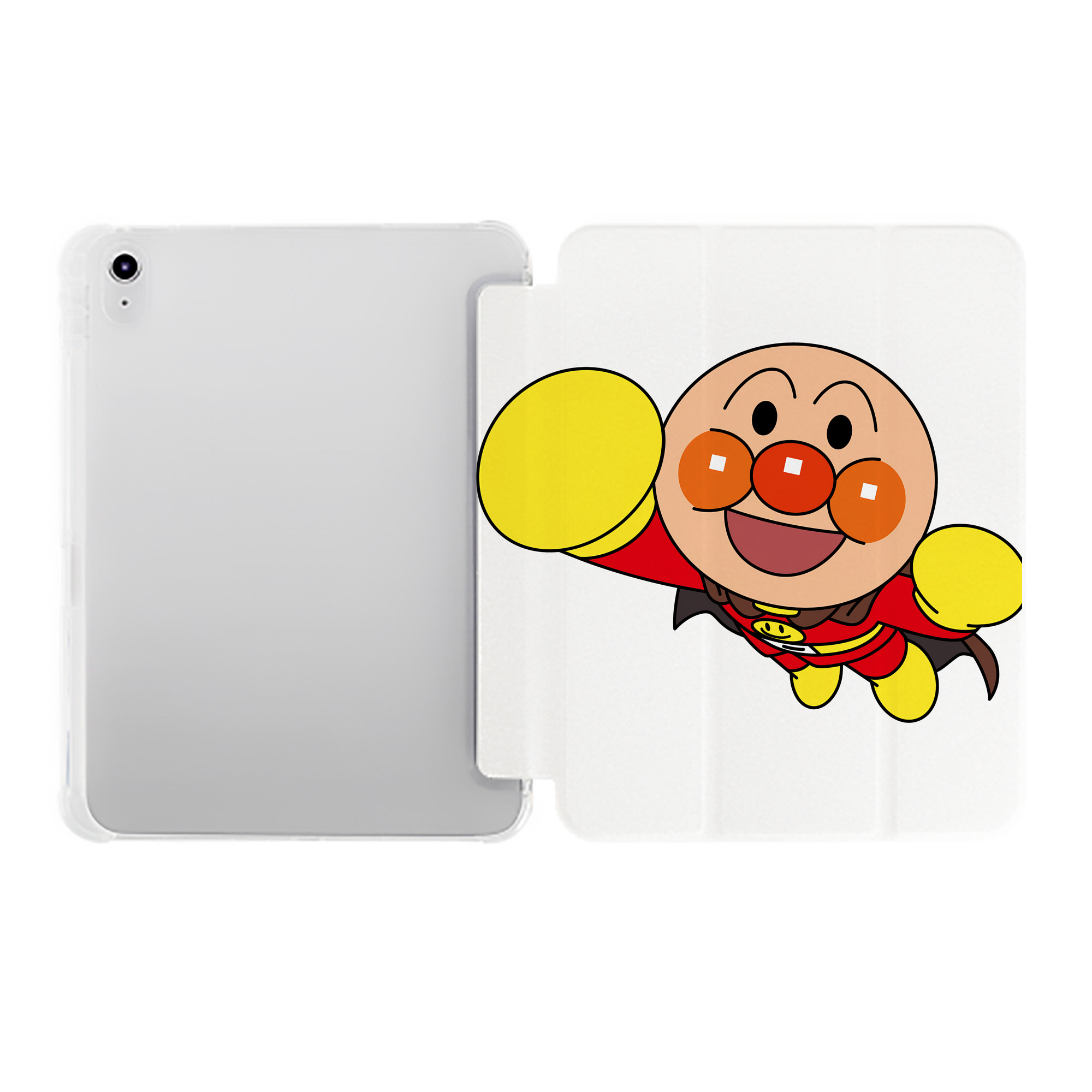 （画像用） アンパンマン Anpanman IPad ケース ペン収納付き 三つ折りスタンド PUレザー×シリコン 対応機種9.5/10.5/10.9インチ